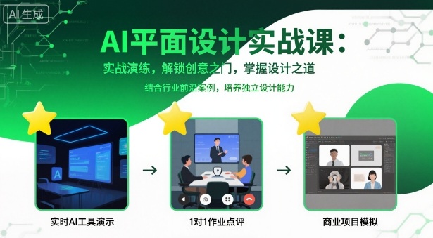 AI平面设计实战课，实战演练，解锁创意之门，掌握设计之道-来友网创