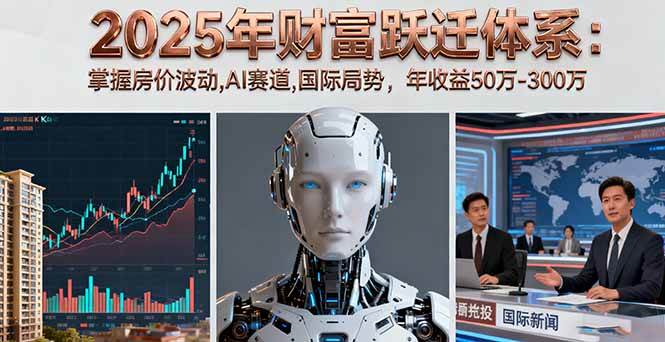 （16217期）2025年财富跃迁体系：掌握房价波动,AI赛道,国际局势，年收益50万-300万-来友网创