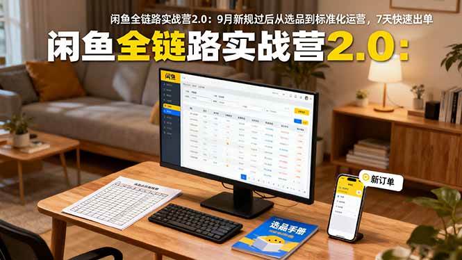 （16263期）闲鱼全链路实战营2.0：9月新规过后从选品到标准化运营，7天快速出单-来友网创