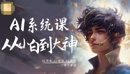 AI系统课程，从小白到大神系统学AI，AI声音-AI绘画-AI视频一门课全掌握-来友网创