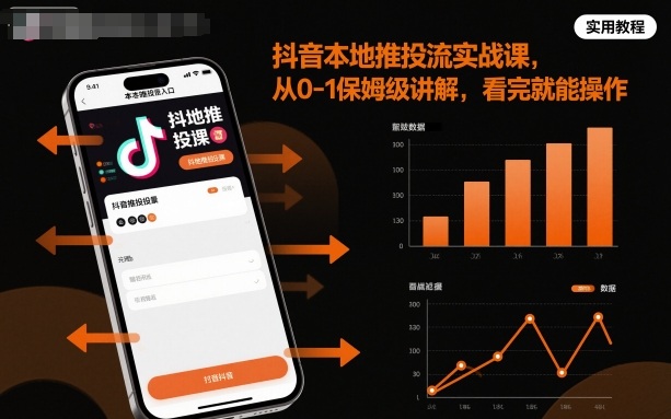 抖音本地推投流实战课，从0-1保姆级讲解，看完就能操作-来友网创