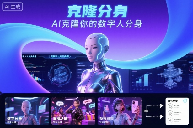 AI数字人认知实操课，克隆你的数字人分身-来友网创