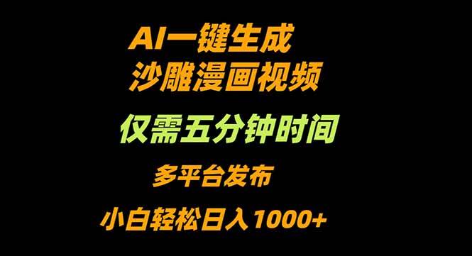 （16320期）AI一键生成沙雕动漫视频，只需5分钟，小白轻松日入1000+-来友网创