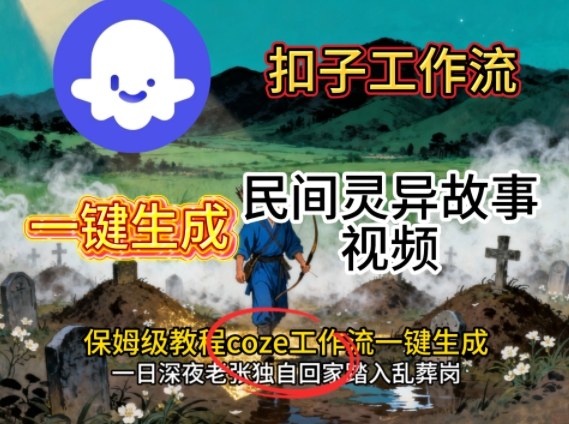 Coze扣子工作流一键生成民间灵异故事视频，保姆级教程搭建教学-来友网创