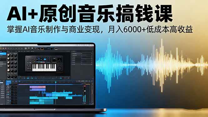 （16324期）AI+原创音乐搞钱课：掌握AI音乐制作与商业变现，月入6000+低成本高收益-来友网创