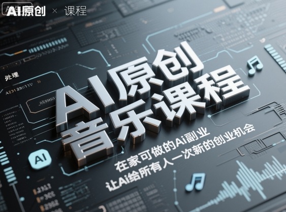 AI原创音乐课程，在家可做的Ai副业，让Ai给所有人一次新的创业机会-来友网创