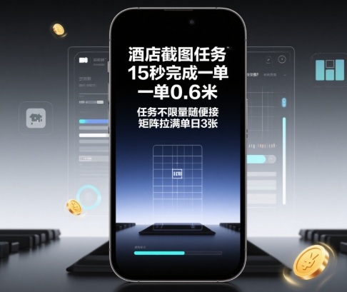 酒店截图任务，15秒完成一单，一单0.6米，任务不限量随便接，矩阵拉满单日3张【揭秘】-来友网创