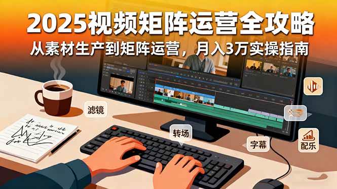 （16333期）2025短视频矩阵运营全攻略：从素材生产到矩阵运营，月入3万实操指南-来友网创