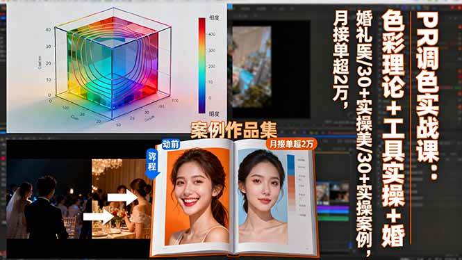 （16336期）PR调色实战课：色彩理论+工具实操+婚礼医美/30+实操案例，月接单超2万-来友网创