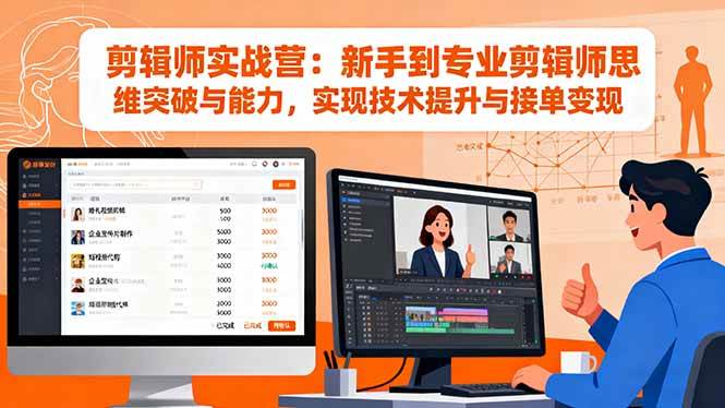 （16347期）剪辑师实战营：新手到专业剪辑师思维突破与能力，实现技术提升与接单变现-来友网创