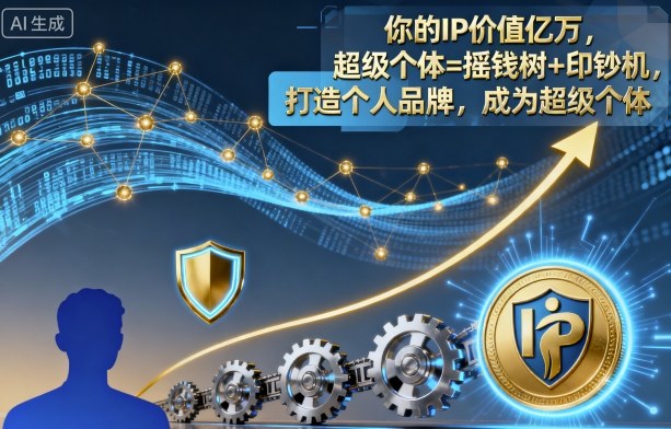 你的IP价值亿万，超级个体=摇钱树+印钞机，打造个人品牌，成为超级个体-来友网创