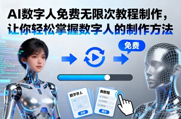 AI数字人免费无限次教程制作，让你轻松掌握数字人的制作方法-来友网创