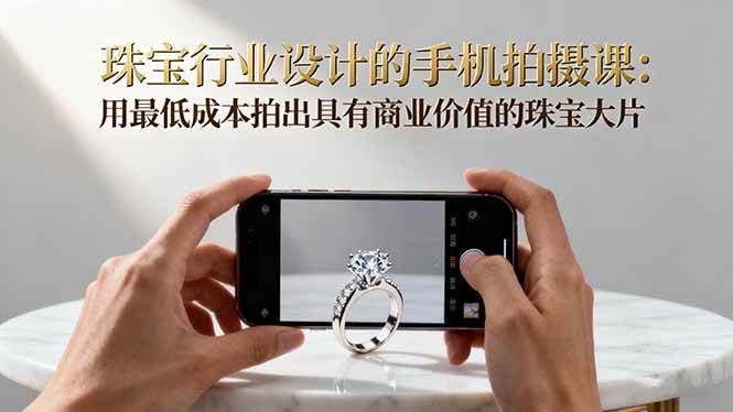 （16385期）珠宝行业设计的手机拍摄课：用最低成本拍出具有商业价值的珠宝大片！-来友网创