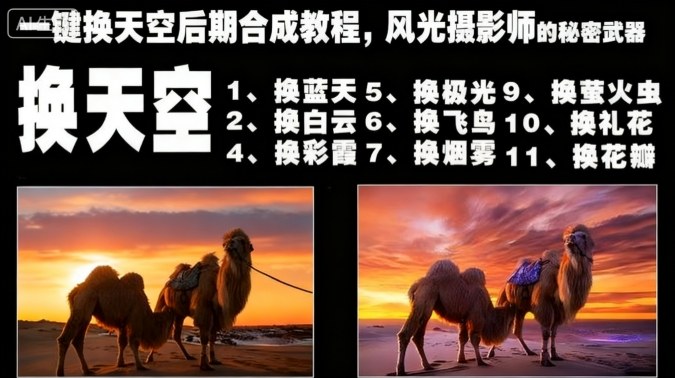 一键换天空后期合成教程，风光摄影师的秘密武器-来友网创