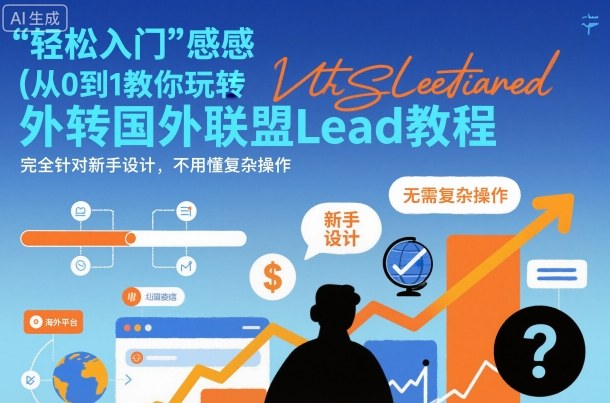 国外联盟賺美刀项目，从0到1教你玩转国外联盟Lead教程，纯新手可操作性100%-来友网创