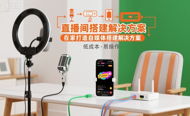 直播间搭建解决方案，在家打造自媒体搭建解决方案-来友网创