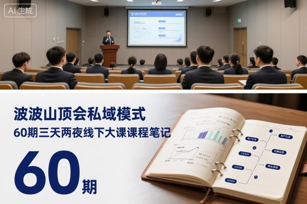 波波山顶会私域模式60期三天两夜线下大课课程笔记（文档）-来友网创