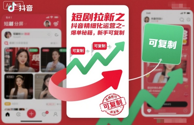 短剧拉新之抖音精细化运营之爆单秘籍，新手可复制-来友网创