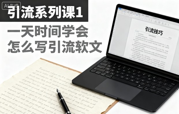 引流系列课1，一天时间学会怎么写引流软文-来友网创