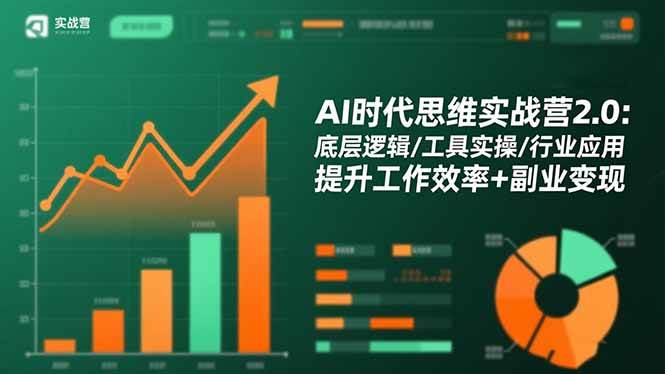 （16506期）AI时代思维实战营2.0：底层逻辑/工具实操/行业应用 提升工作效率+副业变现-来友网创