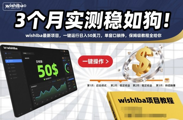 3个月实测稳如狗！wishlba最新项目，一键运行日入50美刀，单窗口躺挣，保姆级教程全给你【揭秘】-来友网创
