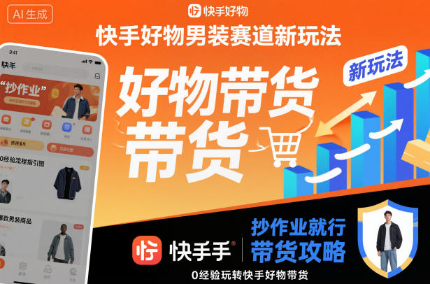 快手好物男装赛道新玩法，抄作业就行，0经验玩转快手好物带货-来友网创
