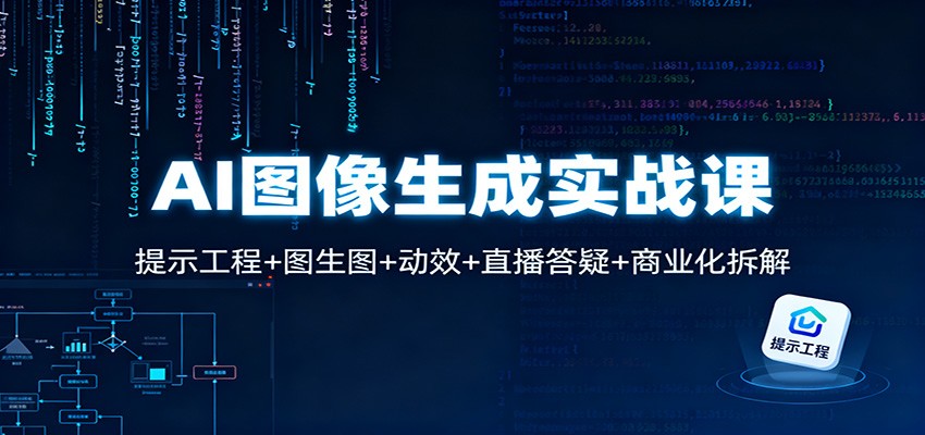 AI图像生成实战课：提示工程+图生图+动效+直播答疑+商业化拆解-来友网创