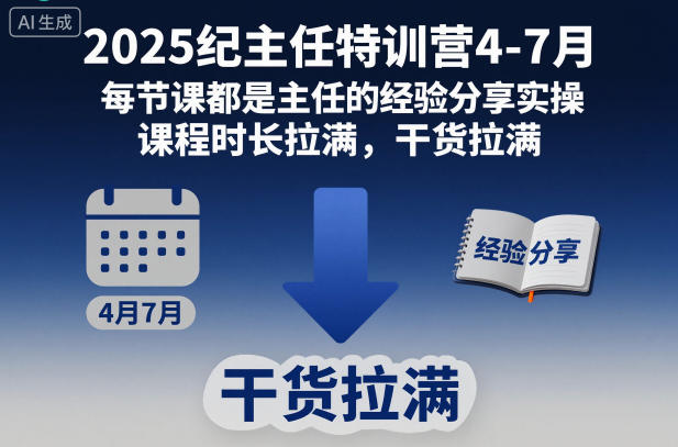 2025纪主任特训营4-7月，每节课都是主任的经验分享实操，课程时长拉满，干货拉满-来友网创