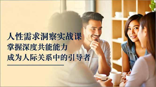（16683期）人性需求洞察实战课，掌握深度共感能力，成为人际关系中的引导者-来友网创