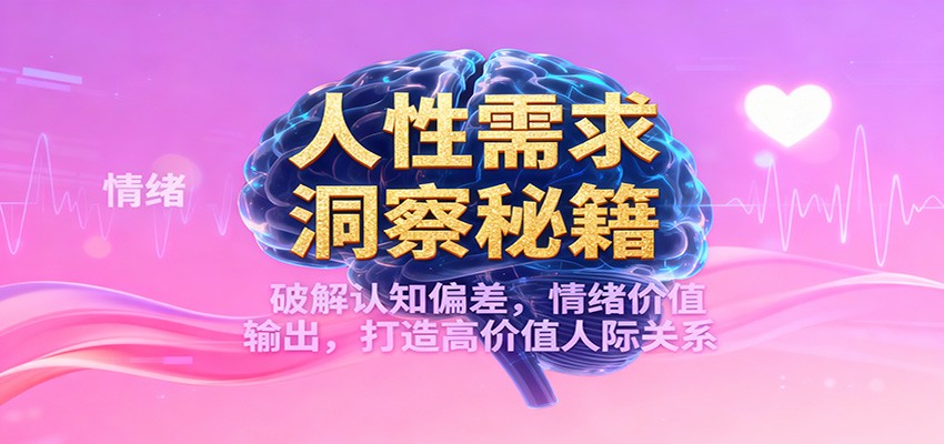 人性需求洞察秘籍，破解认知偏差，情绪价值输出，打造高价值人际关系-来友网创