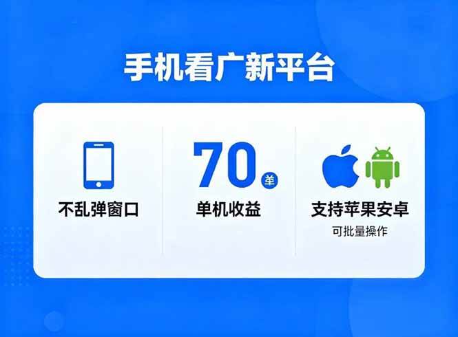 （16710期）看广新平台，不乱弹窗口，单机做到了70加，支持苹果和安卓可批量，做到了日入1万+-来友网创