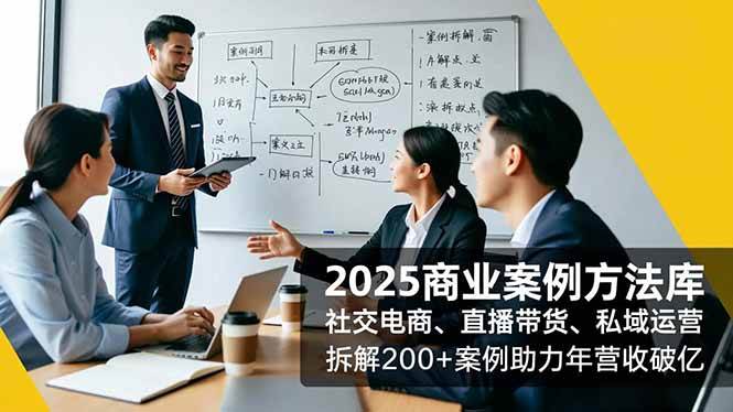 （16713期）2025商业案例方法库，社交电商、直播带货、私域运营，拆解200+案例助力年营收破亿-来友网创