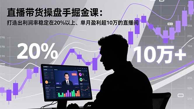 （16727期）直播带货操盘手掘金课：打造出利润率稳定在20%以上、单月盈利超10万的直播间-来友网创
