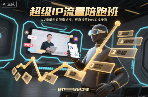 超级IP流量陪跑班，大V流量密码倾囊相授，可直接落地的实操步骤-来友网创
