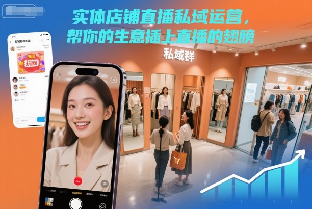 实体店铺直播私域运营，帮你的生意插上直播的翅膀-来友网创