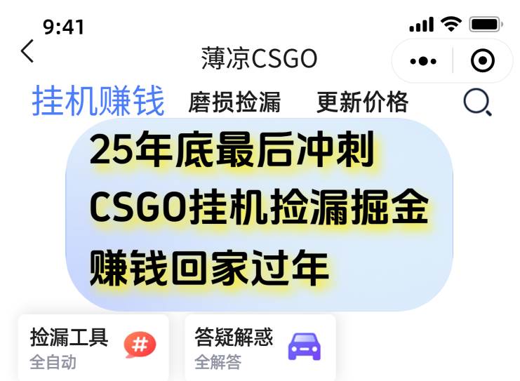 （16735期）12月年底抓紧最后一个月，用CSGO游戏挂机捡漏掘金赚钱掘金，一部手机轻松日入500+-来友网创