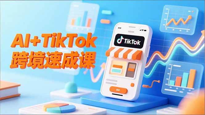 （16745期）AI+TikTok跨境速成课，智能翻译、店铺定位、流程拆解，7天高效上线运营-来友网创