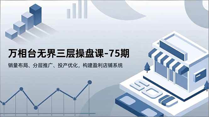 （16769期）万相台无界三层操盘课-75期，销量布局、分层推广、投产优化，构建盈利店铺系统-来友网创