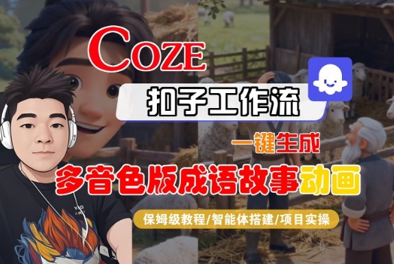 Coze扣子智能体工作流一键生成“多音色版成语故事“动画，全流程保姆级教学-来友网创
