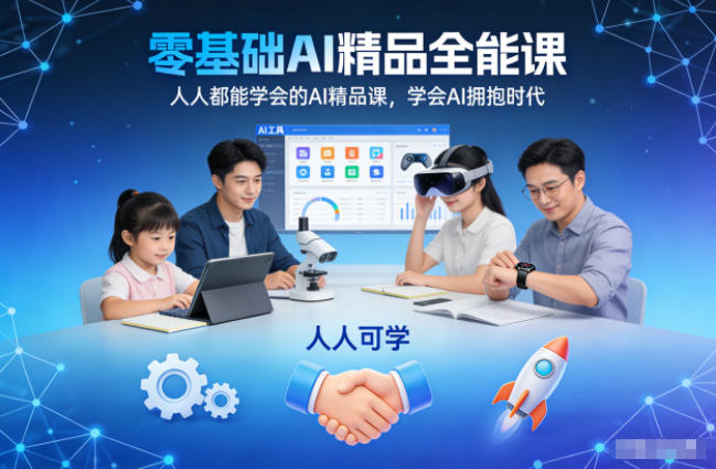 零基础AI精品全能课，人人都能学会的AI精品课，学会AI拥抱时代-来友网创