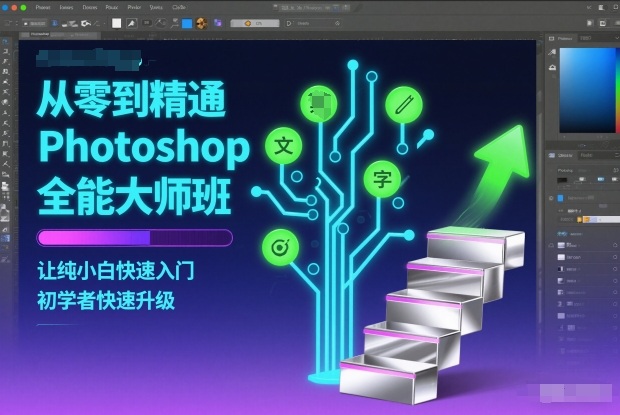 从零到精通Photoshop全能大师班，让纯小白快速入门，初学者快速升级-来友网创