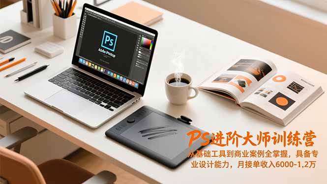 （16868期）PS进阶大师训练营，从基础工具到商业案例全掌握，具备专业设计能力，月接单收入6000-1.2万-来友网创