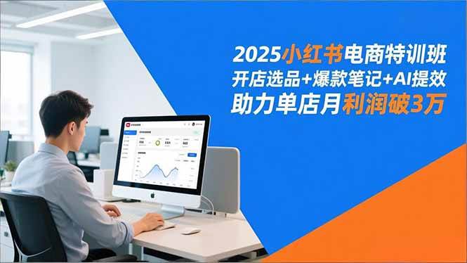 （16902期）2025小红书电商特训班，开店选品+爆款笔记+AI提效，助力单店月利润破3万-来友网创