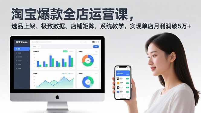 （16928期）淘宝爆款全店运营课2.0，选品上架、极致数据、店铺矩阵，系统教学，实现单店月利润破5万+-来友网创