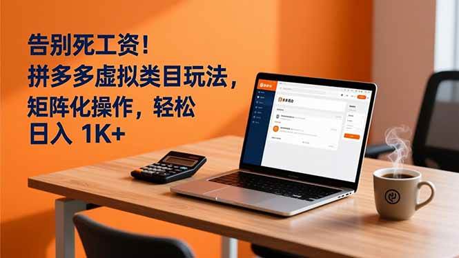 （16943期）告别死工资！拼多多虚拟类目玩法，矩阵化操作，轻松日入 1K+-来友网创