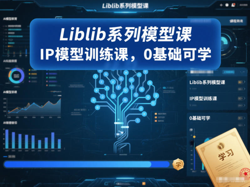 Liblib系列模型课，IP模型训练课，0基础可学-来友网创