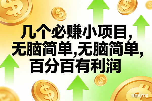 （16988期）10个必赚小项目，无脑简单，百分百有利润，副业首选，日入200+-来友网创