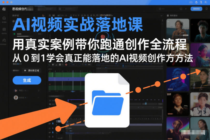 AI视频实战落地课，用真实案例带你跑通创作全流程，从0到1学会真正能落地的AI视频创作方法-来友网创