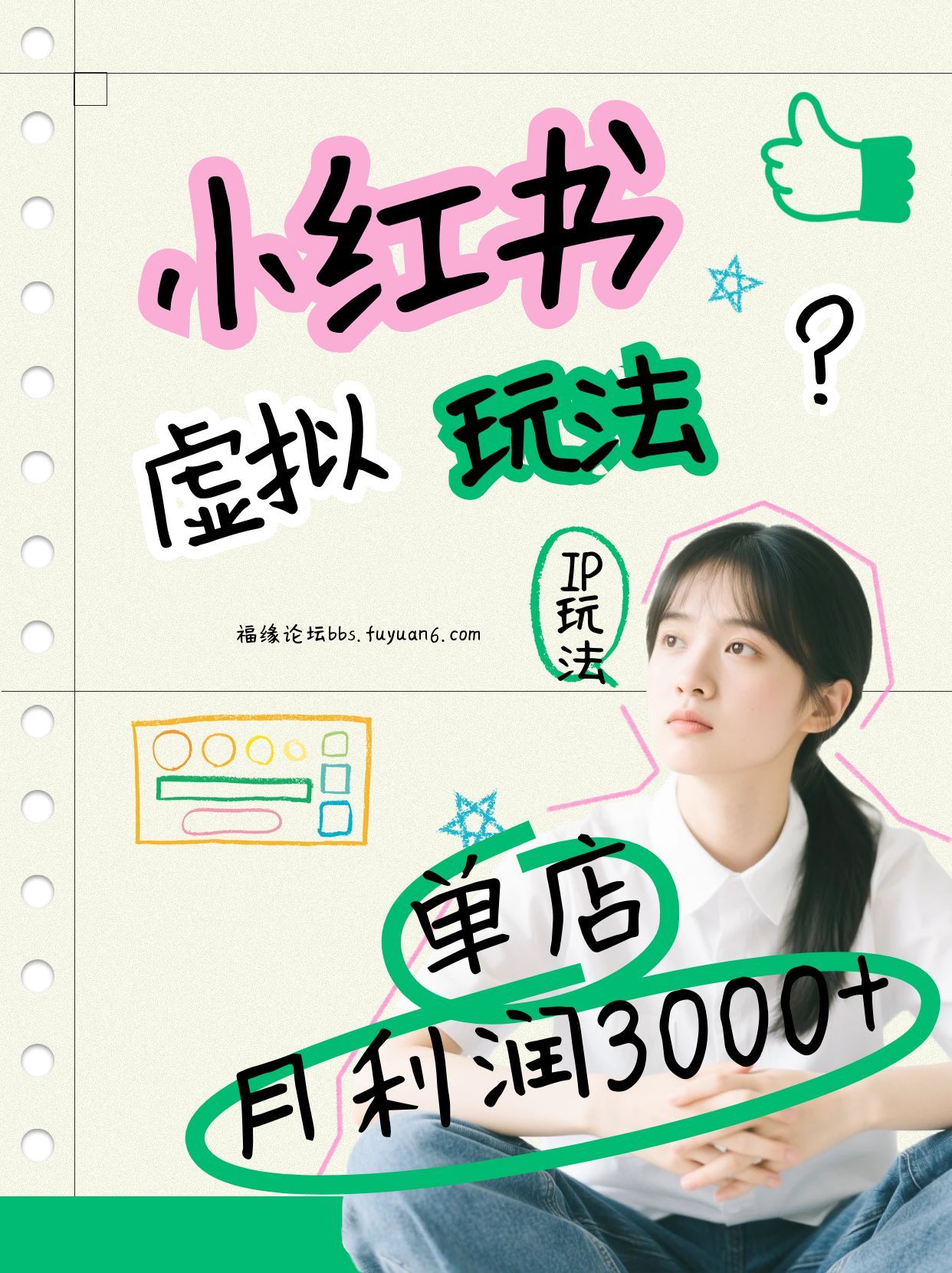 小红书虚拟玩法（铺货流和单品玩法），单店月利润3000+，IP打法+原创商品（0违规）-来友网创