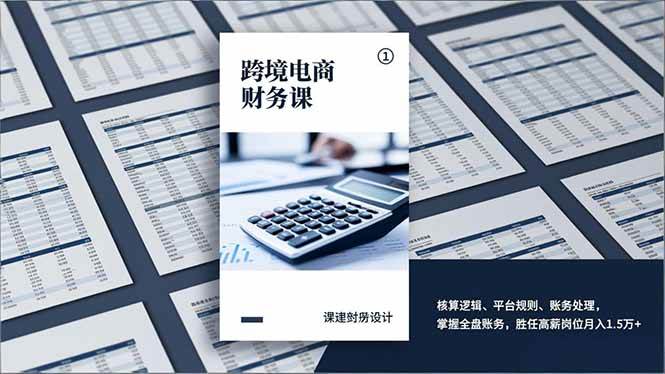 （17036期）跨境电商财务课，核算逻辑、平台规则、账务处理，掌握全盘账务，胜任高薪岗位月入1.5万+-来友网创